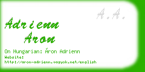 adrienn aron business card